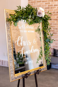 NJ wedding mirror welcome sign inspiration