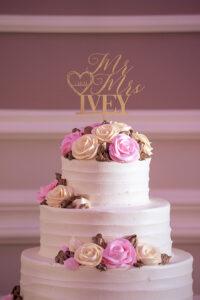 NJ Wedding, Wedding cake, floral wedding cake, personalized cake topper, wedding cake inspiration