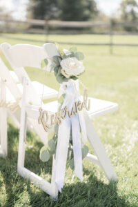ceremony details, reserved ceremony sign, NJ outdoor ceremony ideas