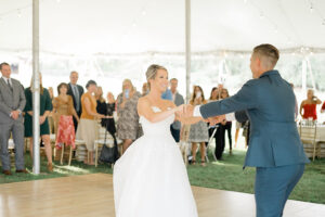 newlywed first dance, Contemporary Weddings Magazine, NJ Wedding Photography, tented wedding first dance