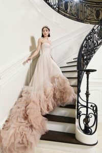 CWeddingsMag.com, Kelly Faetanini Spring 2024 wedding gown collection, bridal fashions, wedding gown inspirations, Annika gown