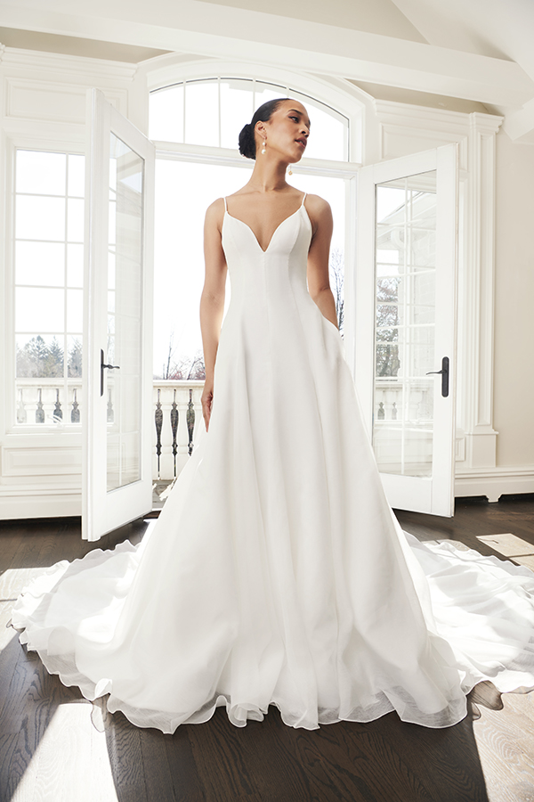 CWeddingsMag.com, Kelly Faetanini Spring 2024 wedding gown collection, bridal fashions, wedding gown inspirations, Chloe gown