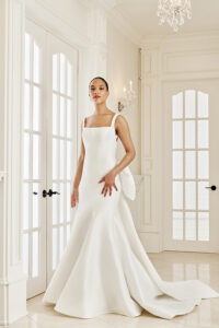 CWeddingsMag.com, Kelly Faetanini Spring 2024 wedding gown collection, bridal fashions, wedding gown inspirations, Kira gown