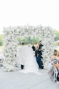 Traditional Jewish outdoor wedding ceremony