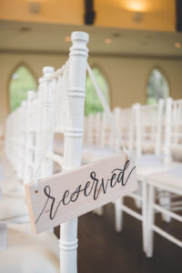 reserved wedding ceremony sign