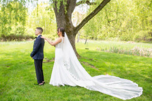 first look at Perona Farms, NJ wedding photographer