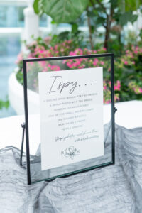 I spy wedding reception game, wedding reception ideas, Alexa Lynn Photography, Contemporary Weddings Magazine