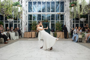 first dance in The Madison Hotel greenhouse, Alexa Lynn Photography, Contemporary Weddings Magazine