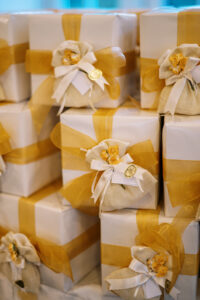 wrapped wedding favors