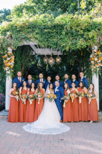 wedding party portraits at Nanina's in the Park